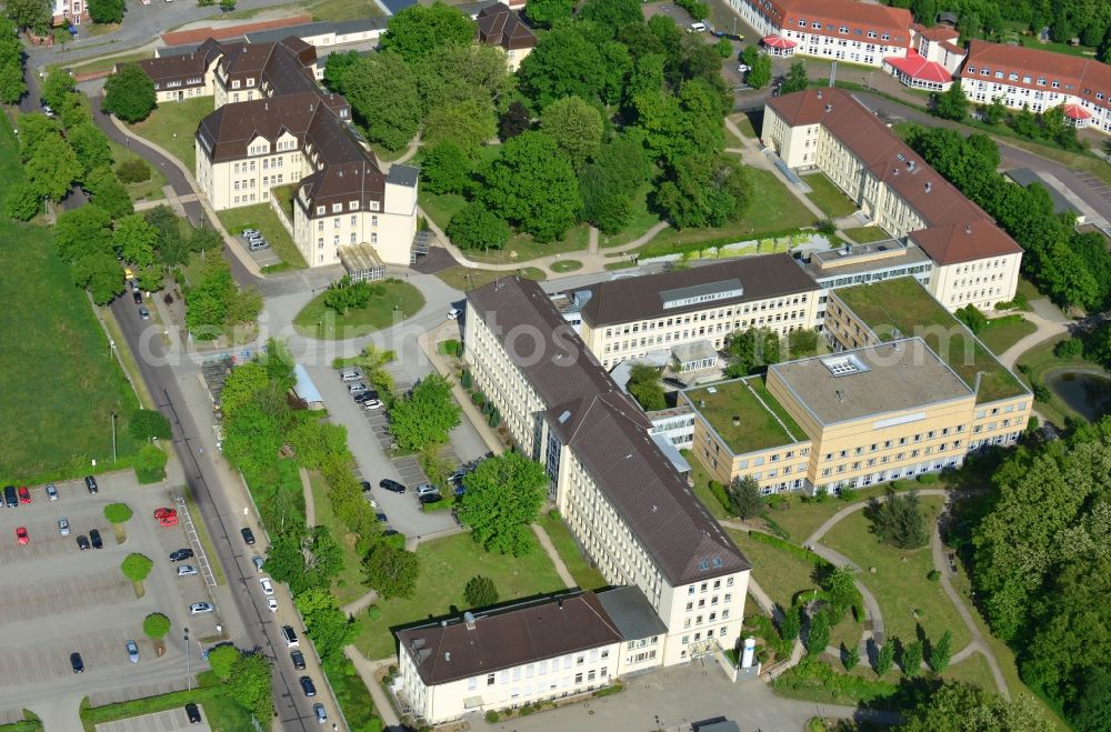 Aerial image Burg - View of the hospital Jerichower Land in Burg in the state of Saxony-Anhalt