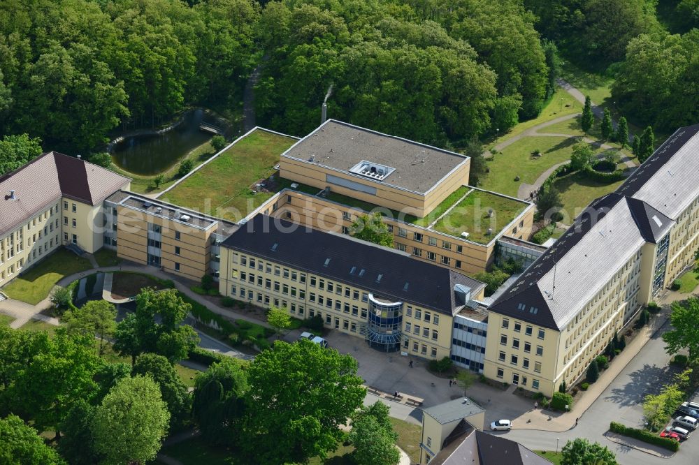 Burg from above - View of the hospital Jerichower Land in Burg in the state of Saxony-Anhalt