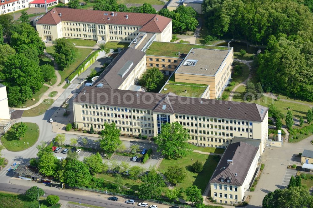 Aerial photograph Burg - View of the hospital Jerichower Land in Burg in the state of Saxony-Anhalt