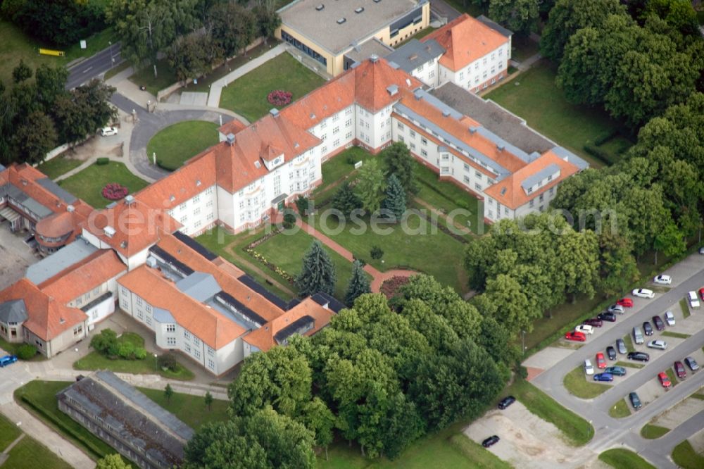 Aerial photograph Prenzlau - District hospital in Prenzlau in Brandenburg