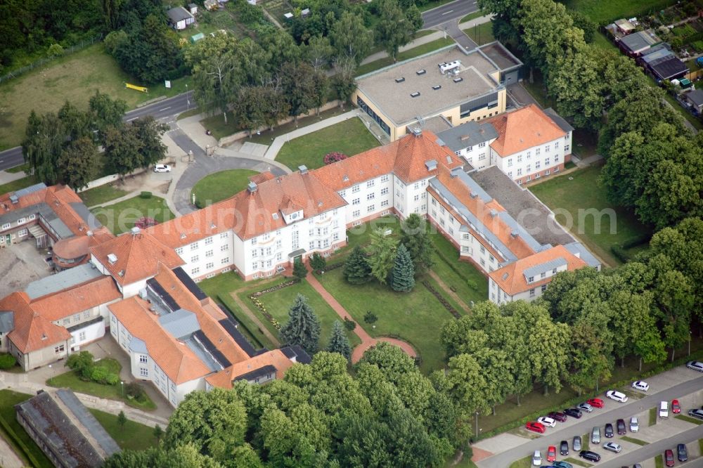 Prenzlau from the bird's eye view: District hospital in Prenzlau in Brandenburg