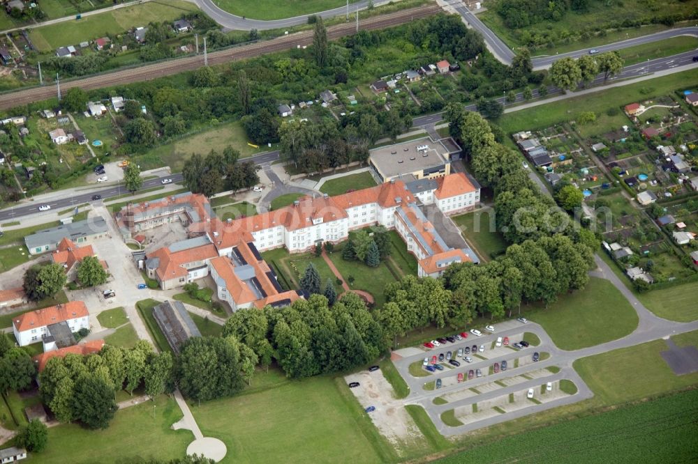 Aerial image Prenzlau - District hospital in Prenzlau in Brandenburg