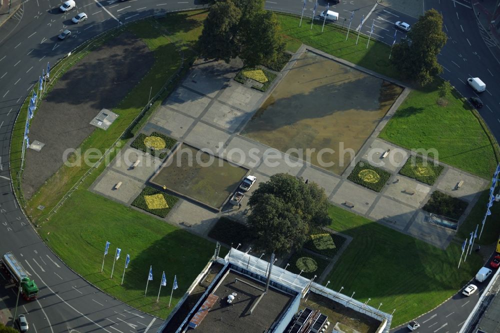 Berlin from above - Roundabout and park on Ernst-Reuter-Platz in Berlin in Germany