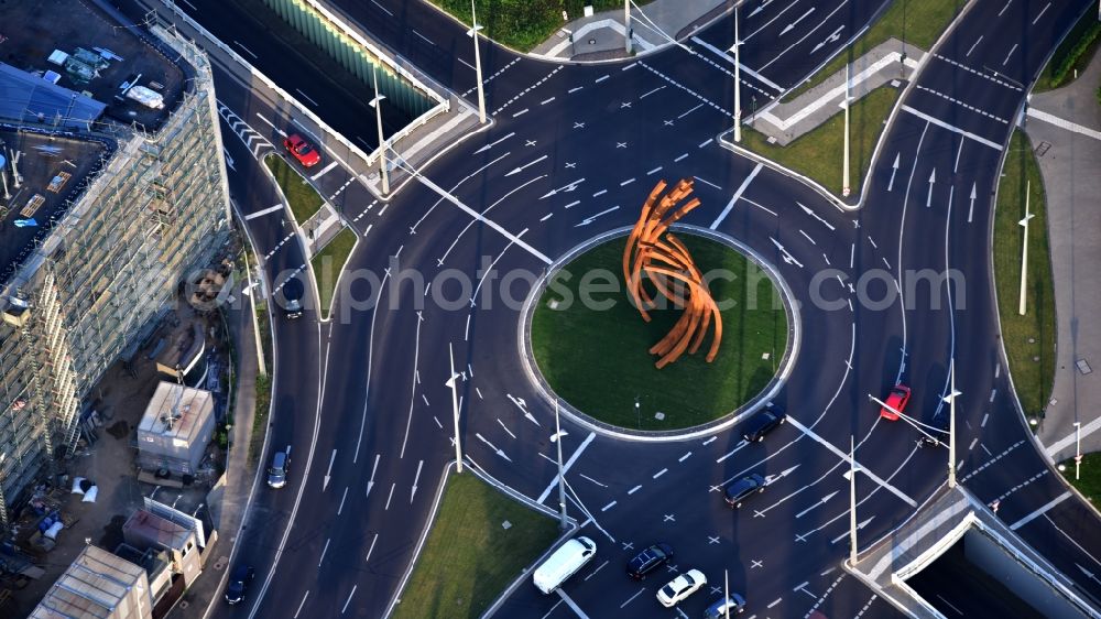 Aerial photograph Bonn - Roundabout on the Friedrich-Ebert-Allee in Bonn in the state North Rhine-Westphalia, Germany