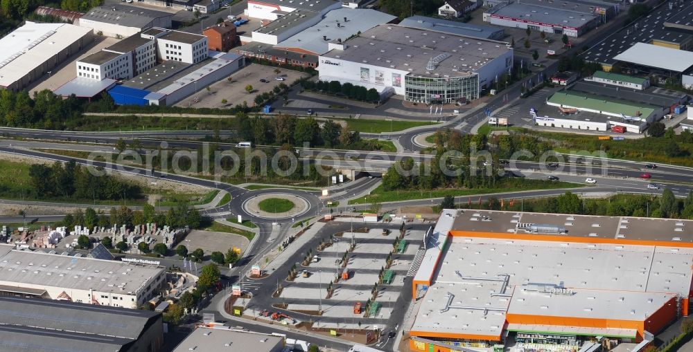 Aerial photograph Göttingen - Traffic management of the roundabout in Goettingen in the state Lower Saxony