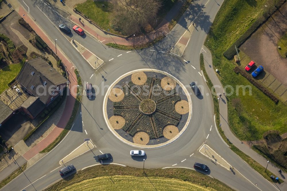 Aerial image Hamminkeln - Roundabout in Hamminkeln on the Lower Rhine