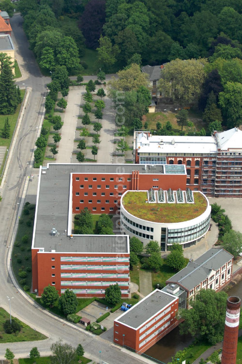 Aerial photograph Forst / Lausitz - County council administrative district Spee-Neisse ( courthouse ) in Fosrt in the Lusatia