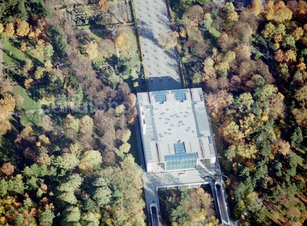 Aerial image Berlin - Baumschulenweg - Krematoriumsneubau in Berlin - Baumschulenweg.