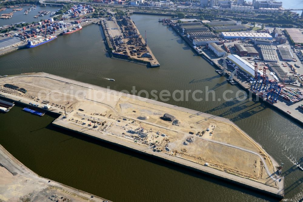 Hamburg from the bird's eye view: Cruise Terminal in Hamburg-Mitte / Steinwerder. A project of the Hamburg Port Authority HPA