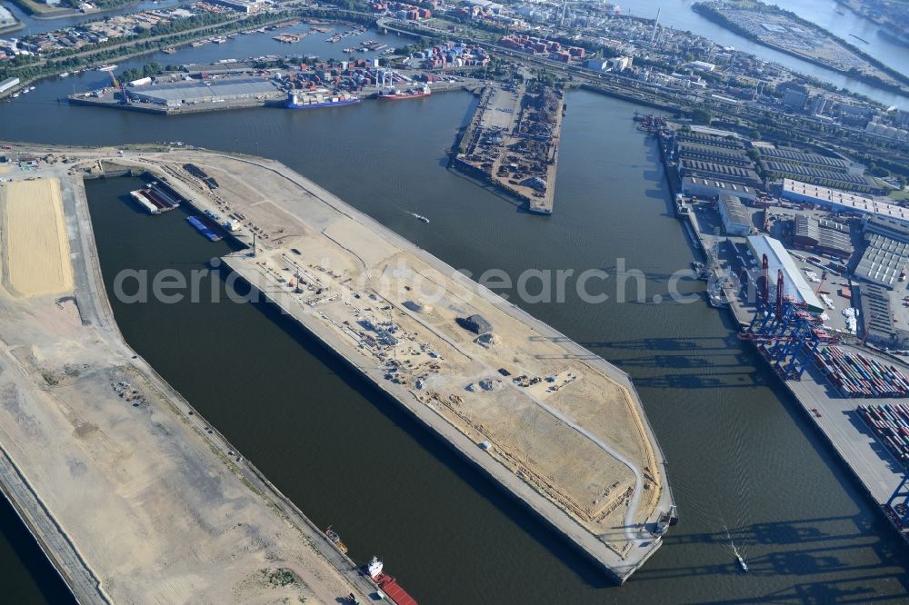 Hamburg from above - Cruise Terminal in Hamburg-Mitte / Steinwerder. A project of the Hamburg Port Authority HPA