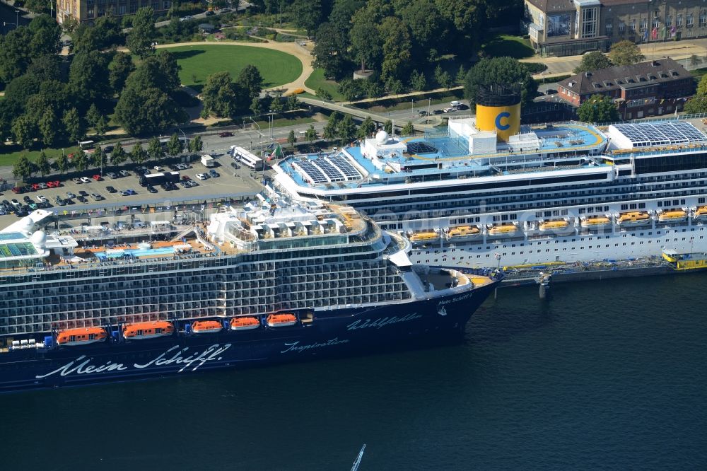 Aerial Image Kiel Passenger And Cruise Ships Costa