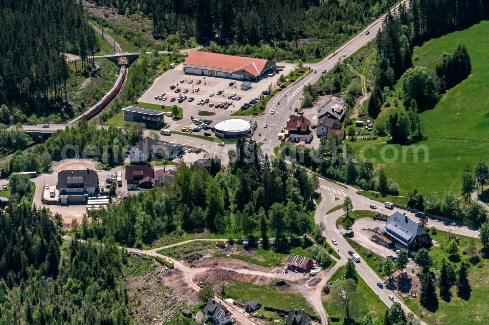 Aerial image Feldberg (Schwarzwald) - Road over the crossroads B500 Baerental in Feldberg (Schwarzwald) in the state Baden-Wurttemberg, Germany