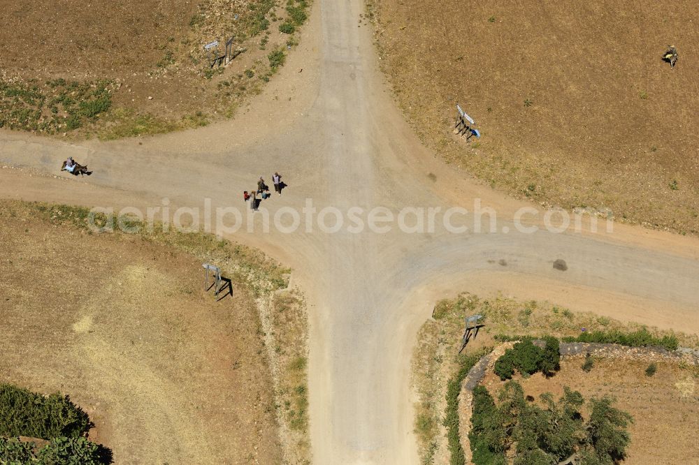 Aerial photograph Sidi Boubker - Road crossing in Sidi Boubker in Marrakech-Safi, Morocco