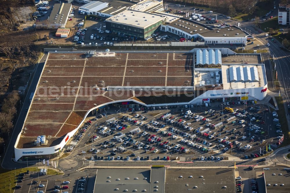 Aerial image Essen - The Kronenberg Center in Essen in North Rhine-Westphalia