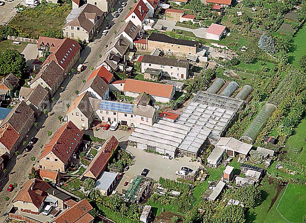 Aerial image Mirow / Mecklenburg-Vorpommern - Krumm, H. Dietrich Gartenbau und Friedhofsgärtnerei Töpferstr. 20 17252 Mirow / Mecklenburg-Vorpommern