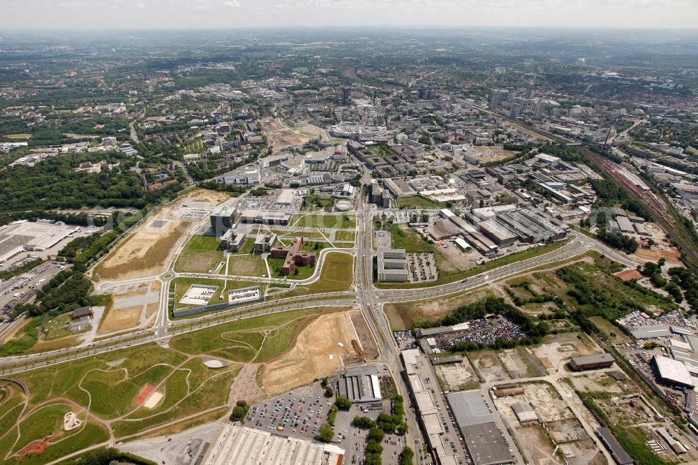 Aerial image Essen - View of the project of urban building Krupp Guertel in Essen in the state North Rhine-Westphalia