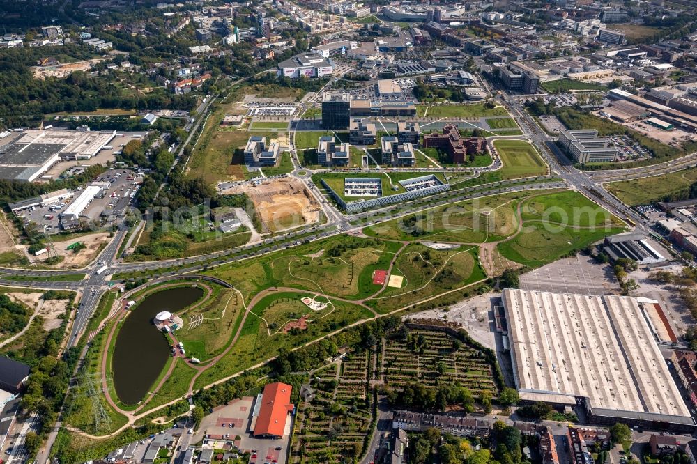 Aerial image Essen - Krupp Park at Krupp - Belt in Essen in North Rhine-Westphalia