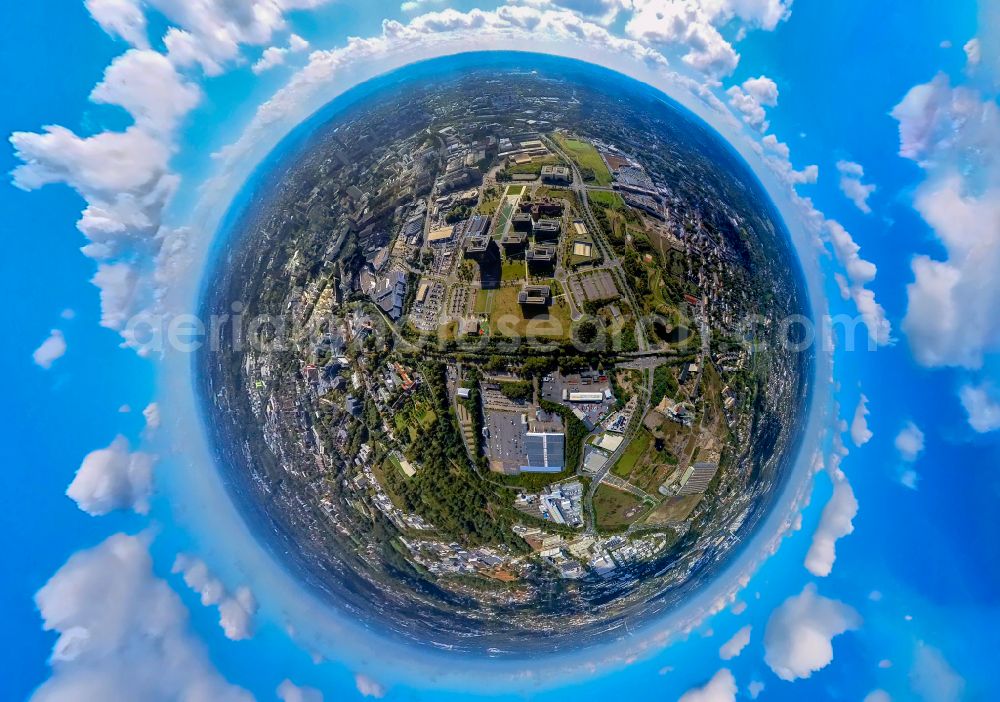 Essen from above - The Krupp-Guertel is an urban project, at the Altendorfer street corner Berthold-Beitz-Boulevard in the district Westviertel in Essen in the state North Rhine-Westphalia