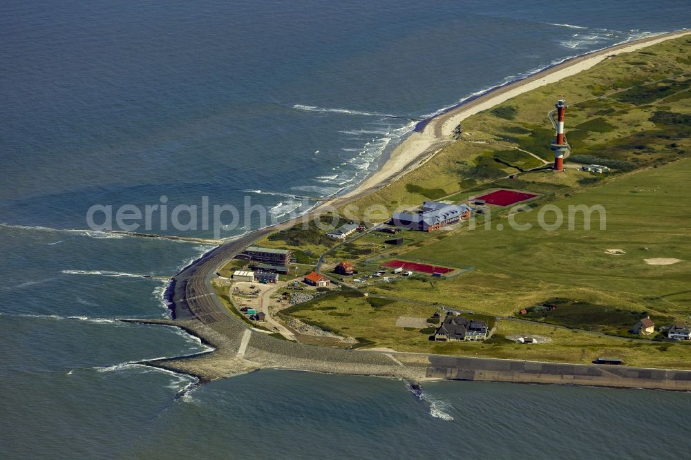 Aerial image Wangerooge - Coast of the island Wangerooge as part of the East Frisian Islands in the Wadden Sea in Lower Saxony