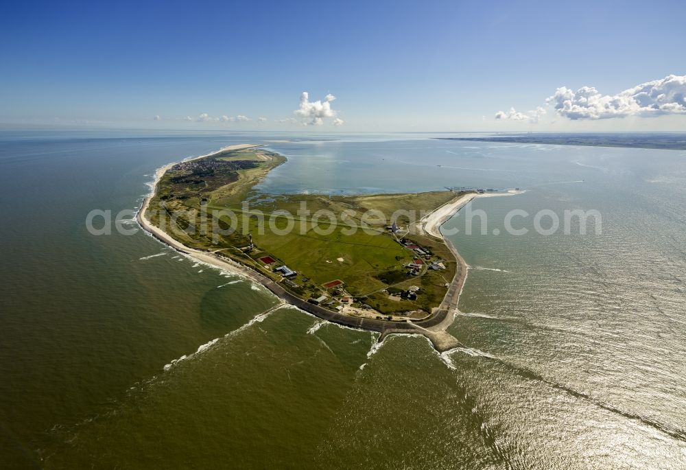 Aerial image Wangerooge - Coast of the island Wangerooge as part of the East Frisian Islands in the Wadden Sea in Lower Saxony