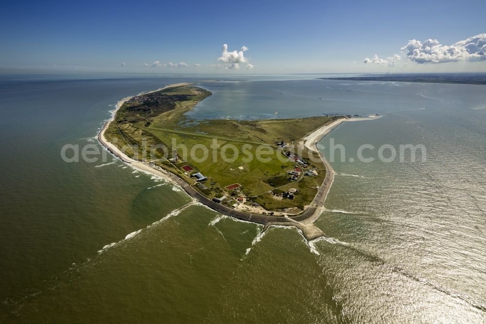 Aerial photograph Wangerooge - Coast of the island Wangerooge as part of the East Frisian Islands in the Wadden Sea in Lower Saxony