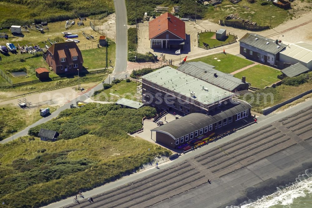 Wangerooge from above - Coast of the island Wangerooge as part of the East Frisian Islands in the Wadden Sea in Lower Saxony