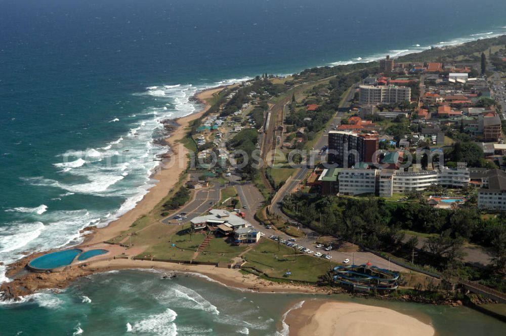 Scottburgh from above - Scottburgh is a resort town situated on the mouth of the Mpambanyoni River