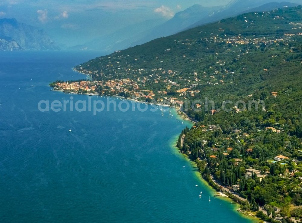 Torri del Benaco from the bird's eye view: Townscape of Torri del Benaco in Veneto at the Garda sea, Italy