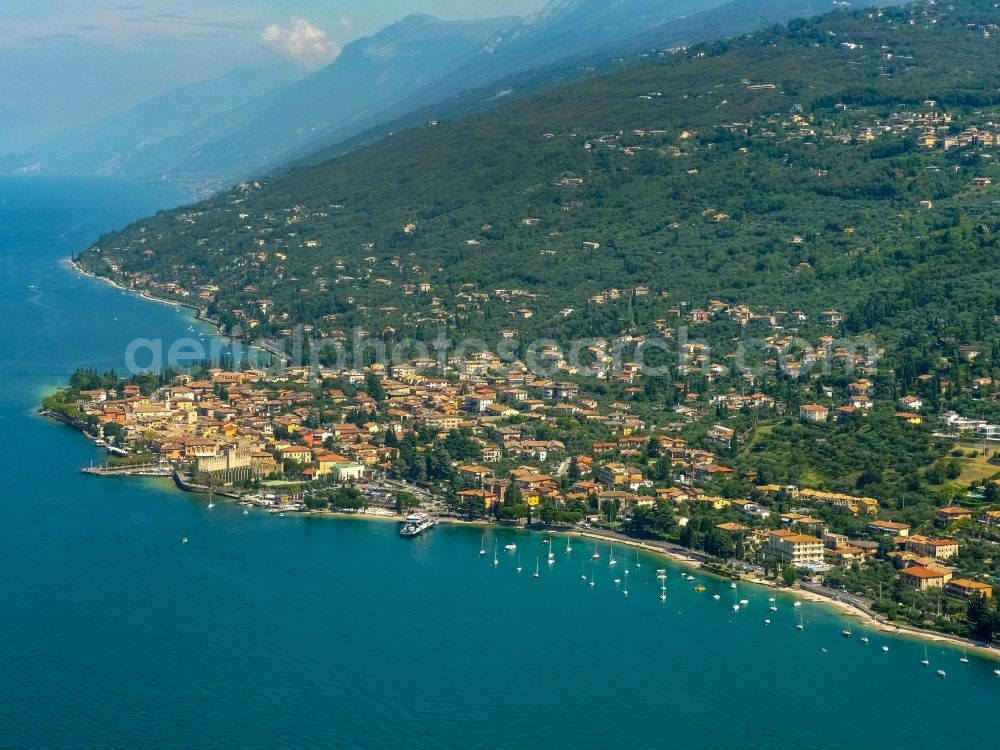 Torri del Benaco from the bird's eye view: Townscape of Torri del Benaco in Veneto at the Garda sea, Italy