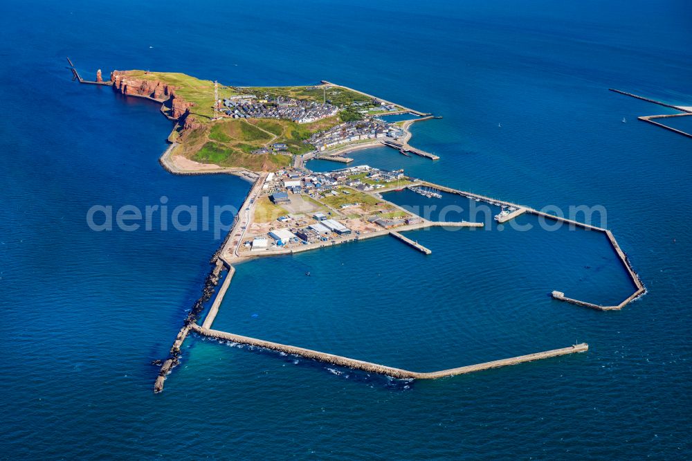 Aerial image Helgoland - Coastal landscape of the island of Helgoland in the North Sea in the state of Schleswig-Holstein, Germany