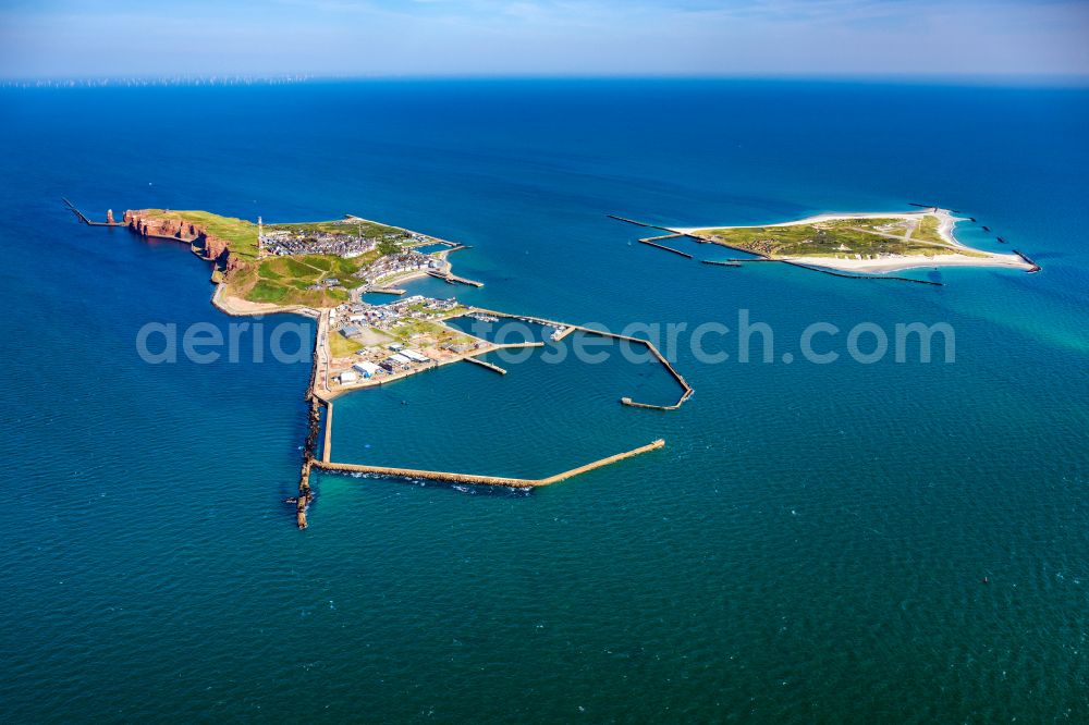 Aerial photograph Helgoland - Coastal landscape of the island of Helgoland in the North Sea in the state of Schleswig-Holstein, Germany