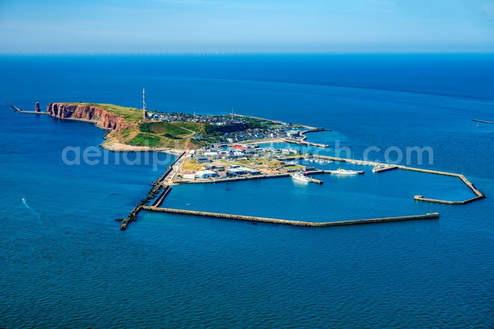 Helgoland from the bird's eye view: Coastal landscape of the island of Helgoland in the North Sea in the state of Schleswig-Holstein, Germany