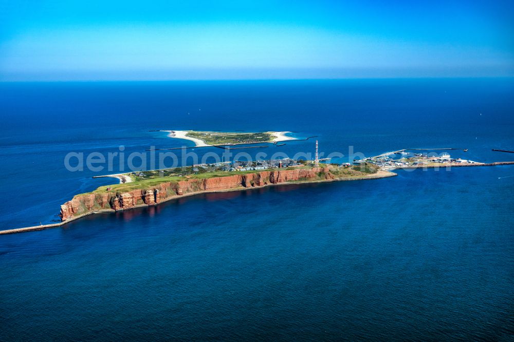 Aerial photograph Helgoland - Coastal landscape of the island of Helgoland in the North Sea in the state of Schleswig-Holstein, Germany