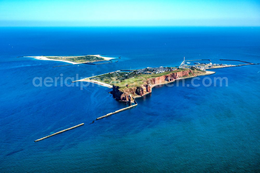 Helgoland from the bird's eye view: Coastal landscape of the island of Helgoland in the North Sea in the state of Schleswig-Holstein, Germany