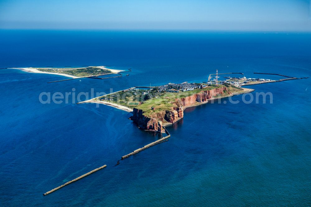 Aerial image Helgoland - Coastal landscape of the island of Helgoland in the North Sea in the state of Schleswig-Holstein, Germany