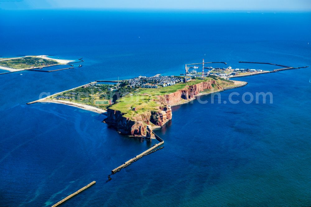 Aerial photograph Helgoland - Coastal landscape of the island of Helgoland in the North Sea in the state of Schleswig-Holstein, Germany