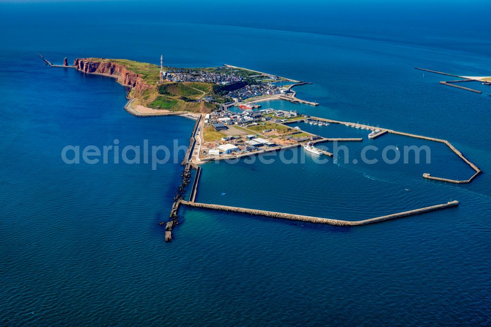 Aerial image Helgoland - Coastal landscape of the island of Helgoland in the North Sea in the state of Schleswig-Holstein, Germany