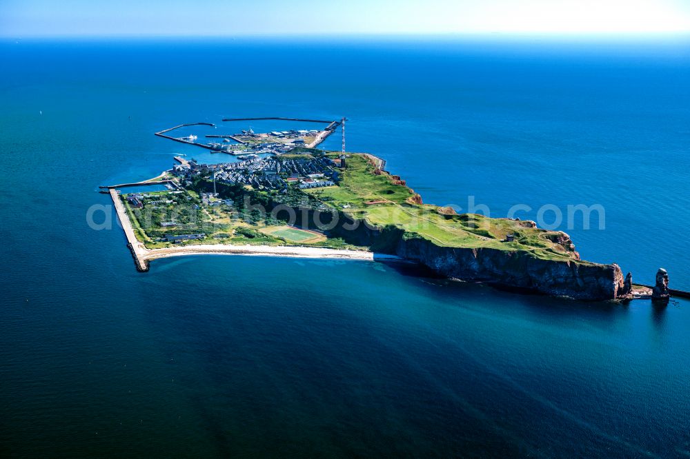 Aerial photograph Helgoland - Coastal landscape of the island of Helgoland in the North Sea in the state of Schleswig-Holstein, Germany