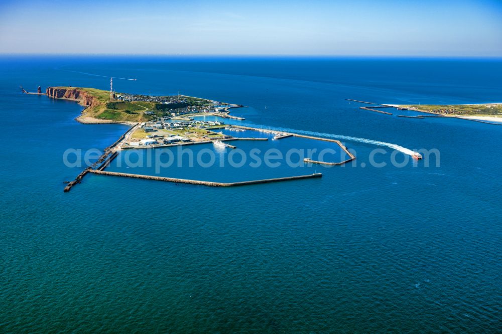 Aerial photograph Helgoland - Coastal landscape of the island of Helgoland in the North Sea in the state of Schleswig-Holstein, Germany