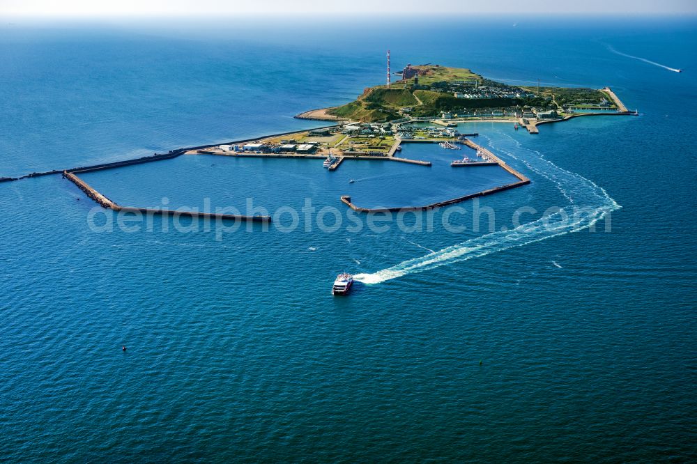 Aerial photograph Helgoland - Coastal landscape of the island of Helgoland in the North Sea in the state of Schleswig-Holstein, Germany