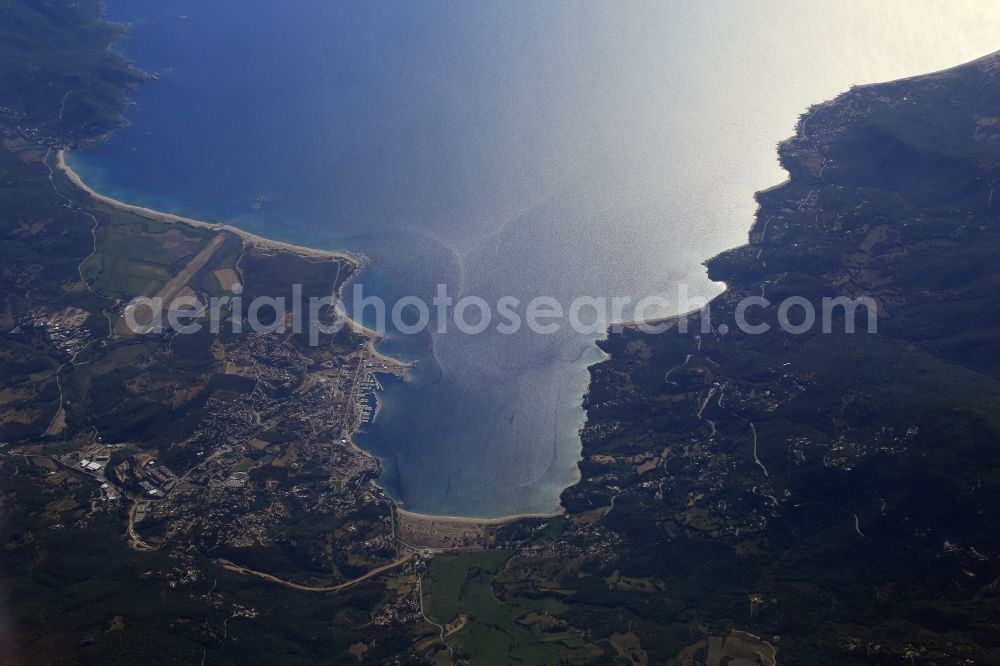 Aerial photograph Propriano - Mediterranean coast on the island of Corsica in Propriano in France