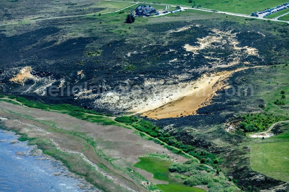 Aerial photograph Morsum - Coastline Little Africa in Morsum at the island Sylt in the state Schleswig-Holstein, Germany