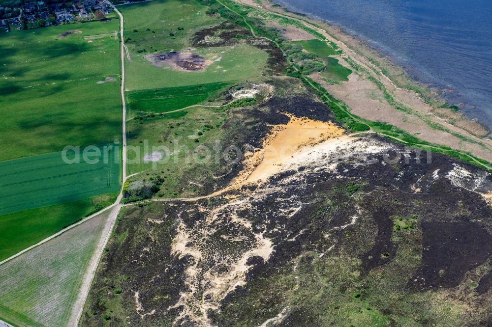 Aerial image Morsum - Coastline Little Africa in Morsum at the island Sylt in the state Schleswig-Holstein, Germany