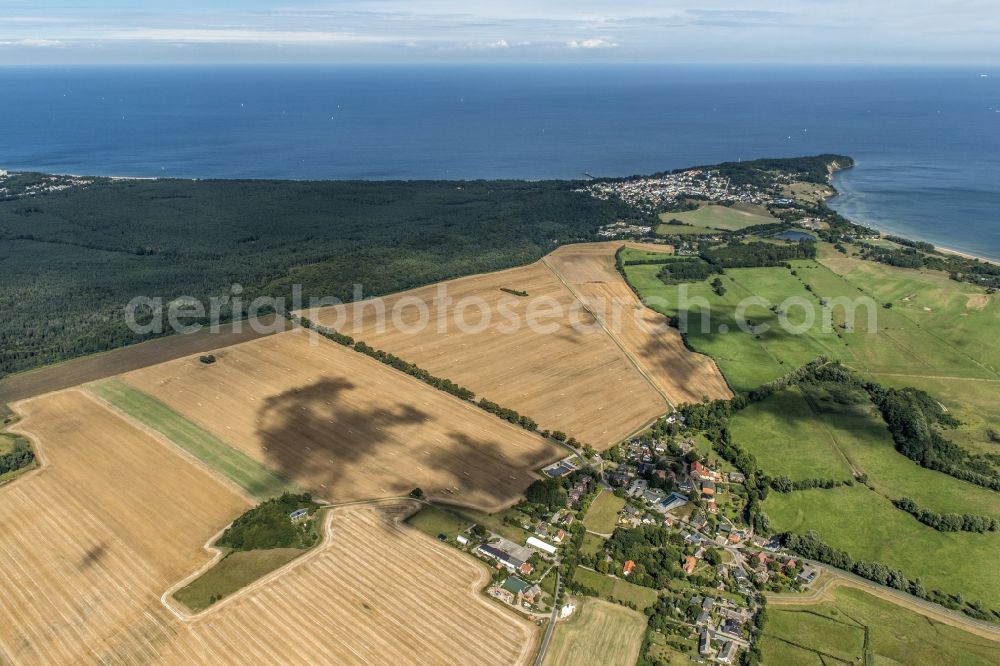 Aerial photograph Middelhagen - Coastal landscape on the island Ruegen Middelhagen in the state Mecklenburg-Vorpommern