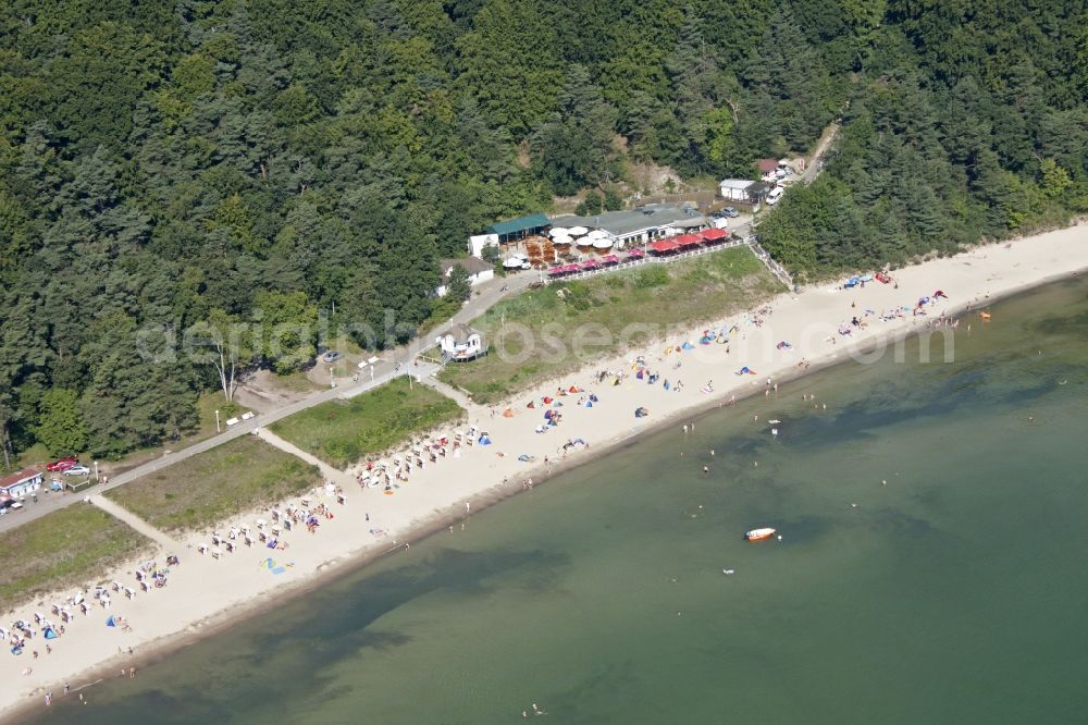 Sellin from the bird's eye view: Coastline on the sandy beach ruegen island near Sellin in the state Mecklenburg - Western Pomerania