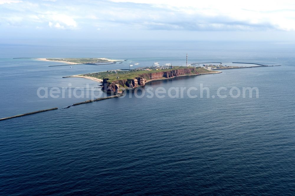 Aerial image Helgoland - Coastline of cliffs of the island of Helgoland in the North Sea in Schleswig-Holstein