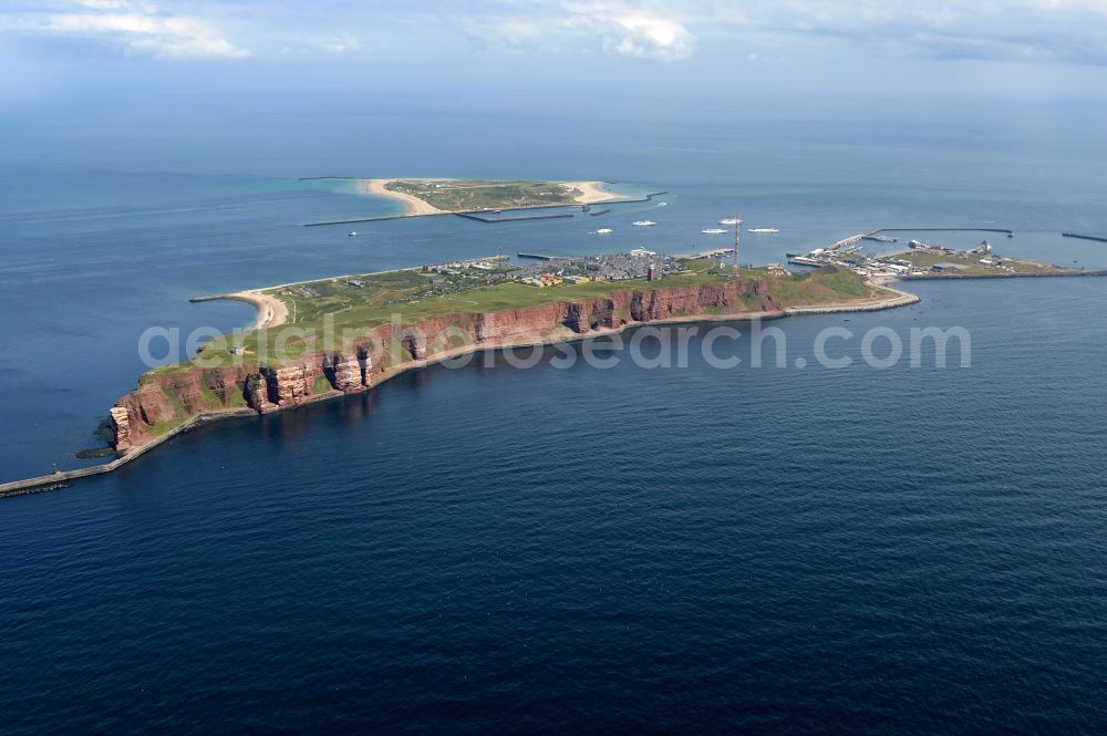 Aerial photograph Helgoland - Coastline of cliffs of the island of Helgoland in the North Sea in Schleswig-Holstein