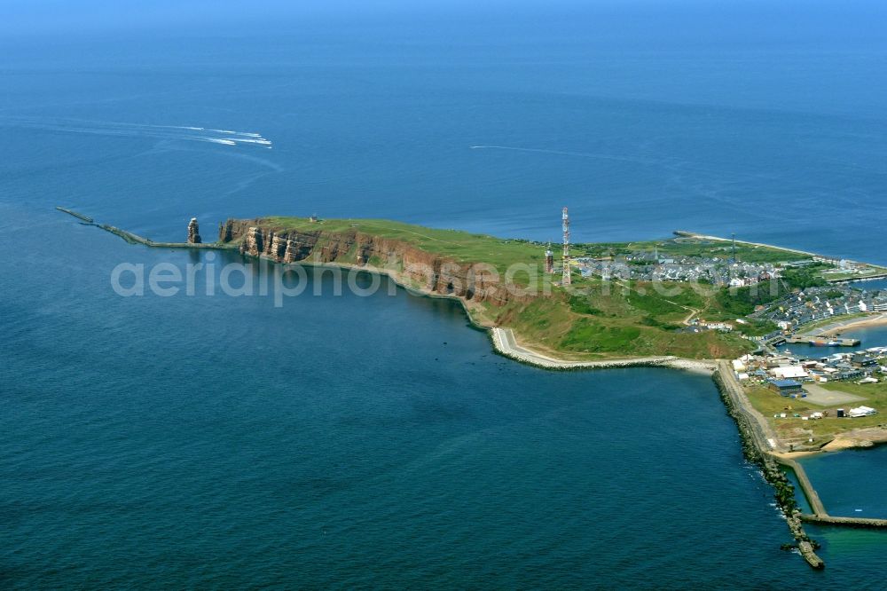 Aerial image Helgoland - Coastline of cliffs of the island of Helgoland in the North Sea in Schleswig-Holstein