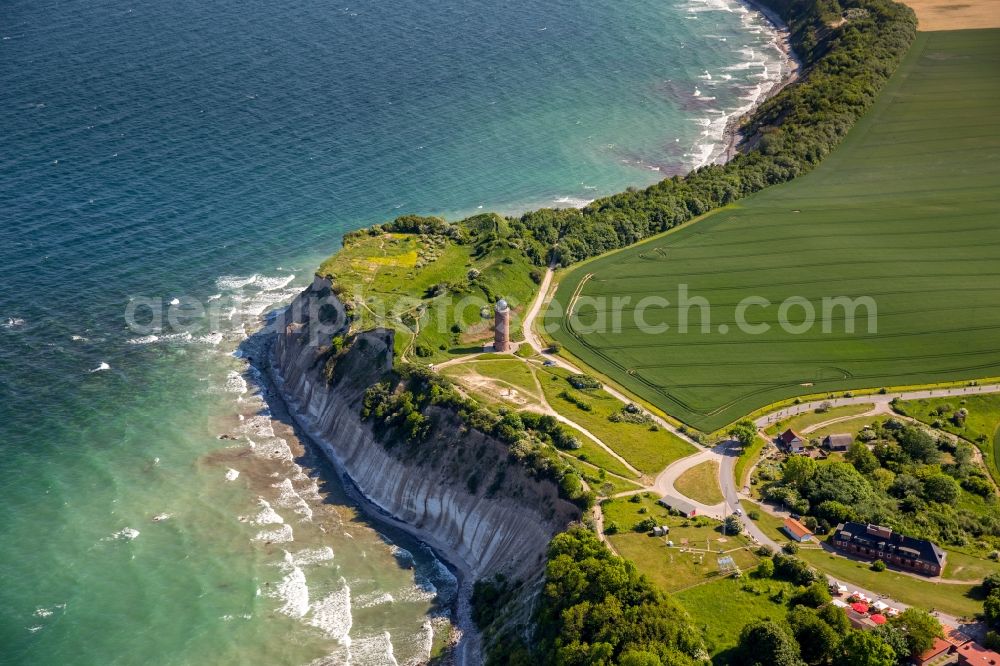 Putgarten from above - Coastline at the rocky cliffs of Island of Ruegen in the district Arkona in Putgarten in the state Mecklenburg - Western Pomerania