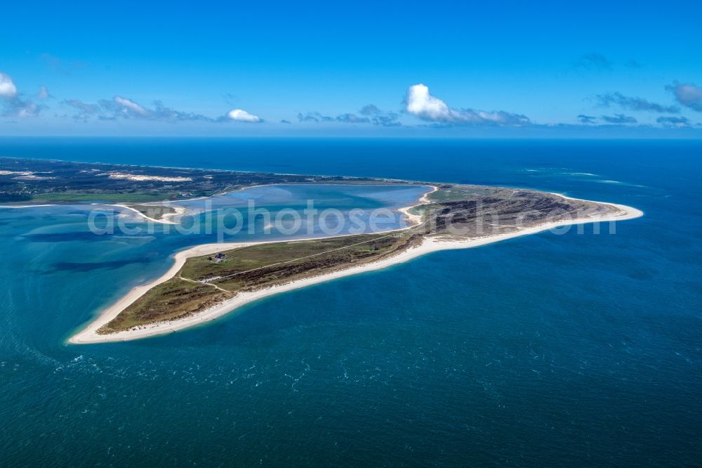 Aerial photograph List - Coastal landscape at Sylter Ellenbogen in List in the state Schleswig-Holstein, Germany